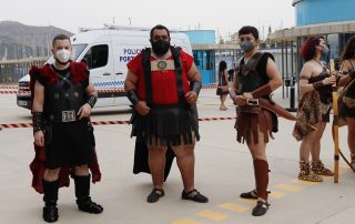 Magnífica recepción ofrecida por Carthagineses y Romanos al crucero "Mein Schiff 2"