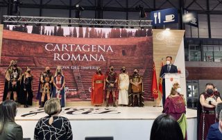 FITUR 2022: Carthagineses y Romanos promocionan en el metro de Madrid.