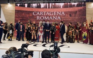 FITUR 2022: Carthagineses y Romanos promocionan en el metro de Madrid.