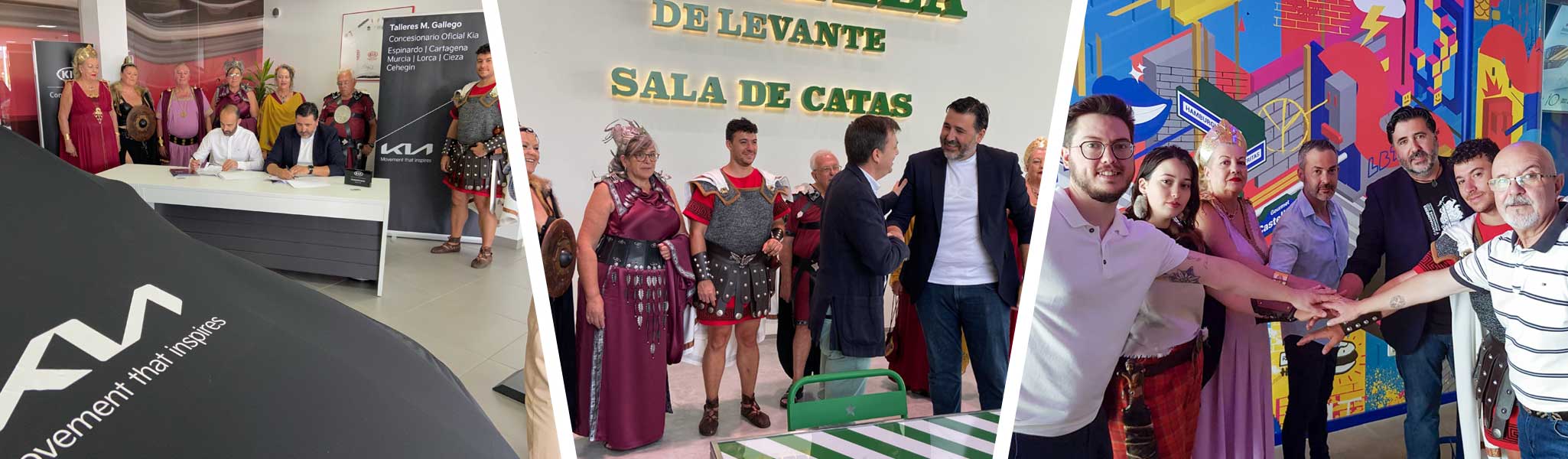 Nuevos acuerdos comerciales con las Fiestas de Carthagineses y Romanos. Estrella de Levante, KIA y La Boca te Lía